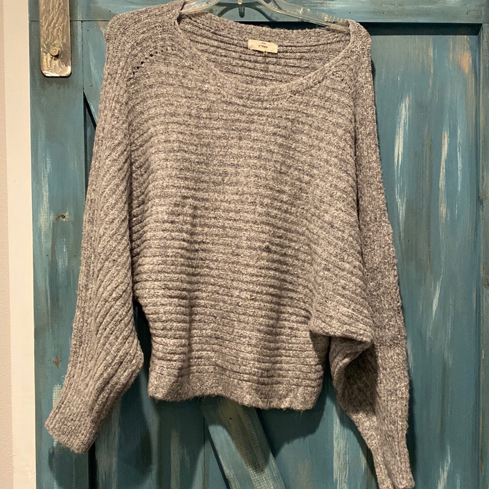 Cozy/sexy drop sleeve sweater